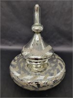 Large Decorative Mercury Glass Jar