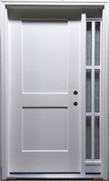 36" Wide Smooth Door with One Sidelite