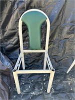 2ct Metal Chairs Green - No Seat