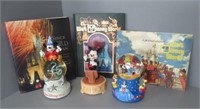 Walt Disney snow globes, books, etc.