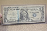 1957 One Dollar Blue Seal Star Note