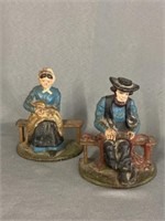 (2) Attributed Hubley Bookends