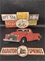 License Plate & Truck Wall Art
