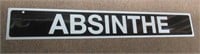 76" x 11" Absinthe metal sign.