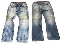 Two Pair of Rock Revival Blue Jean