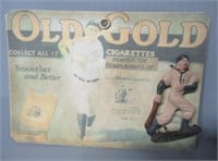 Advertising old gold pewter toy on original card