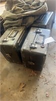 Old Army Boxes And Bags