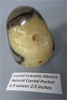 Crystal Celestite Obelisk Natural Crystal Pocket.