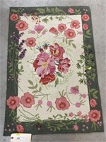 Contemporary Floral Pattern Woven Rug