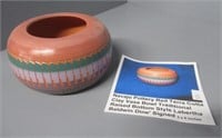 Navajo Pottery Red Terracotta Clay Vase Bowl.