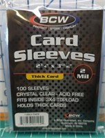 100x BCW card sleeves thick card 2 mil