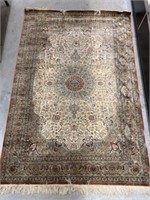 Floral and Geometric Pattern Woven Rug