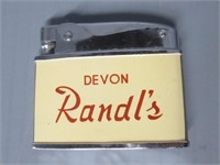 Advertising Devon Randl's lighter.