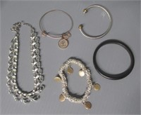 Necklace and (4) bracelets.