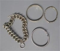 Necklace and (3) bracelets.