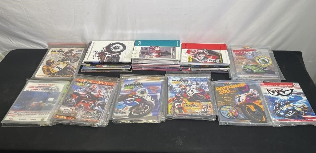 Mass Collection Of Motorcycle Program Magazines