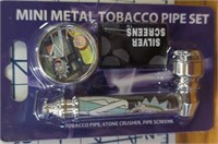 Rick and Morty mini metal tobacco pipe set