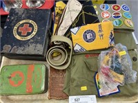 Boy Scout Clothing with First Aid Boxes