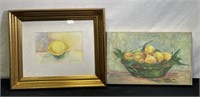 Duo Of Lemon Art Pieces