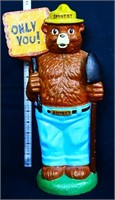 Cast iron 13in Smokey Bear Only You bank