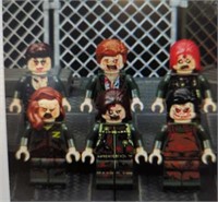 Lego style building blocks 6 characters zombie