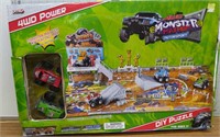 Puzzle with monster trucks