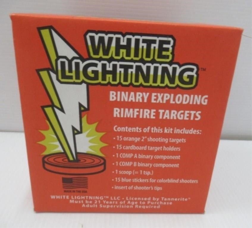 White Lighting binary exploding rimfire targets,