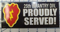 25th infantry proudly served bumper sticker