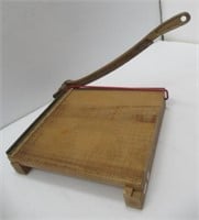 Vintage wood paper cutter.
