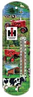 Farmall Tractors Metal Thermometer Sign
