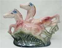 MCM Pink Iridescent Pottery Horses