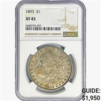 1893 Morgan Silver Dollar NGC XF45