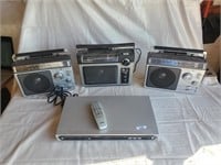 Radios and DVD player w/remote