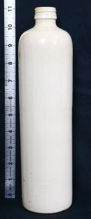 Vintage stone tall cylinder bottle, see photos