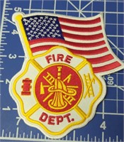 Fire department iron on patch