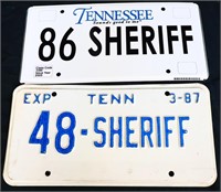 Lot of 2 vintage Tennessee Sheriff license plates