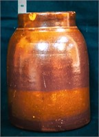 Vintage brown stone wax seal jar, see photos