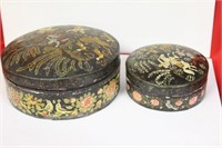 A Set of Two Oriental Lacquer Box