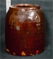Vintage 5in brown stone wax seal jar, see pics
