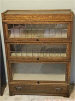 Vintage Wood & Glass Barrister's Bookcase, 1/2