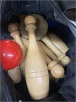 Wood Turned Bowling Game