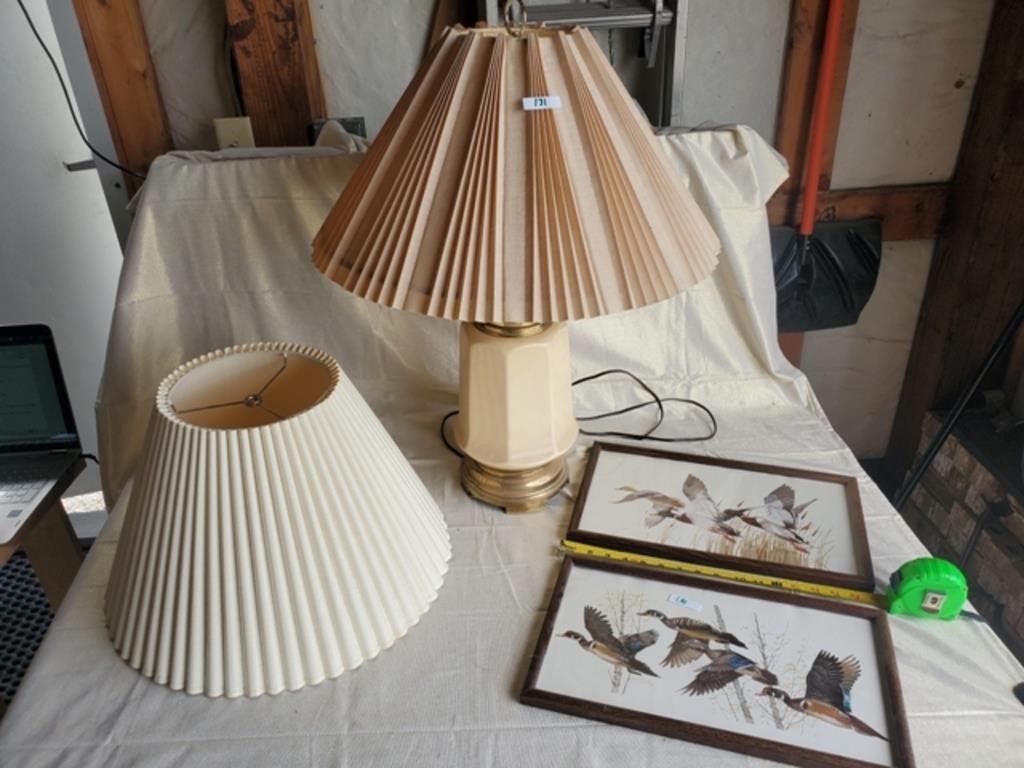 Vintage Duck Prints-Lamp and Shade-2nd Shade