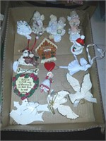 ASSTD CHRISTMAS ORNAMENTS, ANGELS, DOVES, OTHER