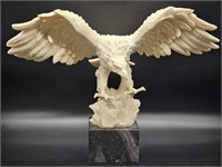 Resin Eagle Sculpture by A. Santini from Italy