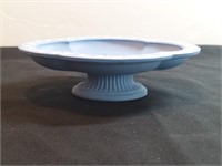 Avon Blue Powder Glass Pedestal Soap Dish