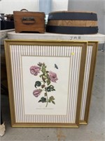 (2) Floral Framed Prints