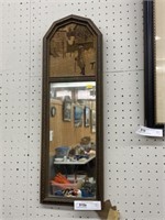 Framed Decorative Mirror with Needlework