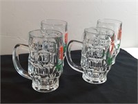 4pc Rastal 300ml Beer Mugs Peter Pils Hirschbrau