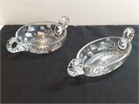 2pc Imperial 2-handle Nut Dishes Bees & Daisies