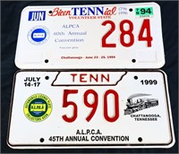 Lot of 2 vintage Tennessee license plates